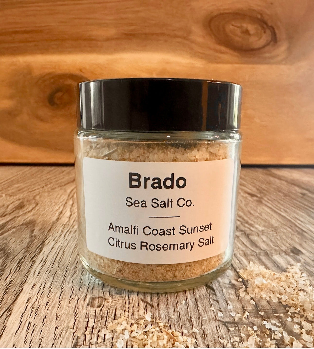 Brado Sea Salt Co. "Amalfi Coast Sunset" Citrus Rosemary Salt.