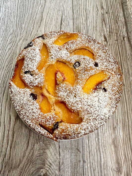 The Season Fresh Fruit Tea Cake "Peaches and Blueberries"